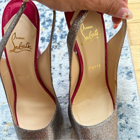 CHRISTIAN LOUBOUTIN N* Prive 120 Glitter Pumps - Picture 12 of 12